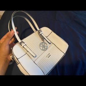triple compartment guess purse